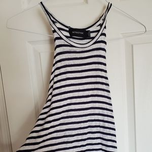 Mink Pink navy and white striped tank